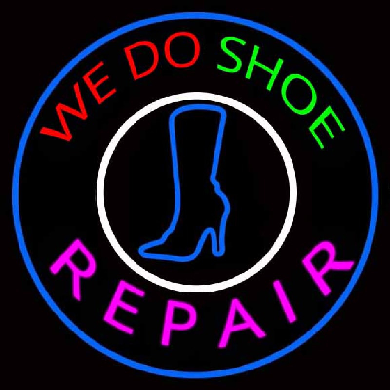 Custom We Do Shoe Repair Neon Sign USA