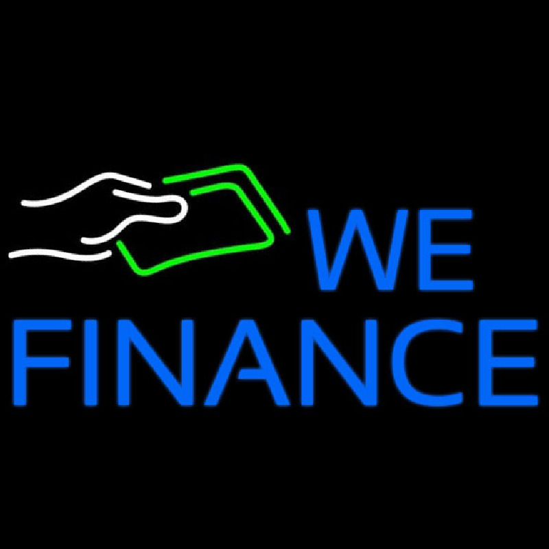 Custom We Finance Note Logo Neon Sign USA