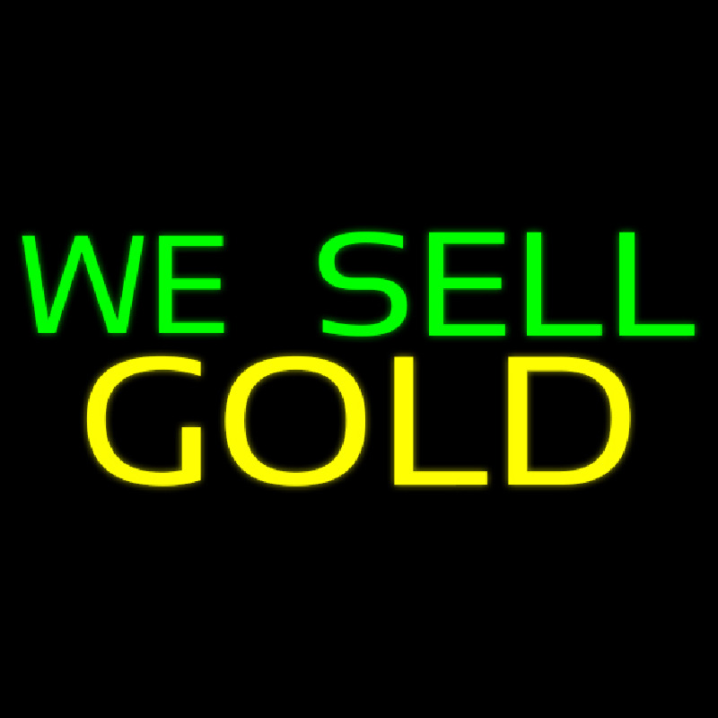 Custom We Sell Gold Neon Sign USA