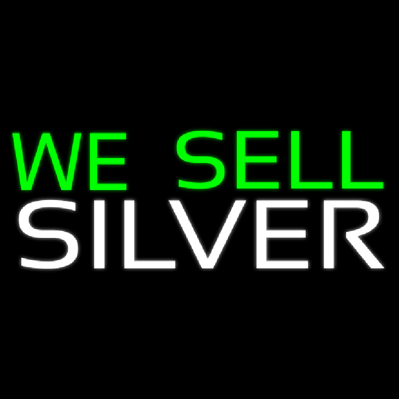 Custom We Sell Silver Neon Sign USA