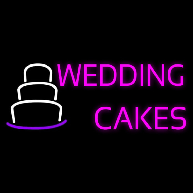 Custom Wedding Cakes In Pink Neon Sign USA