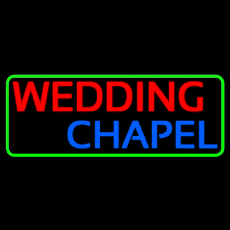 Custom Wedding Chapel Block Neon Sign USA