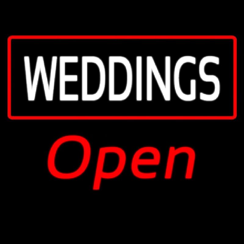 Custom Weddings Open Neon Sign USA