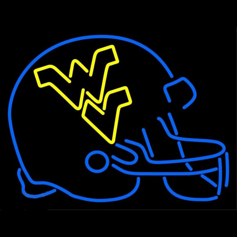 Custom West Virginia Mountaineers Helmet 1980 Pres Logo Ncaa Neon Sign Neon Sign USA