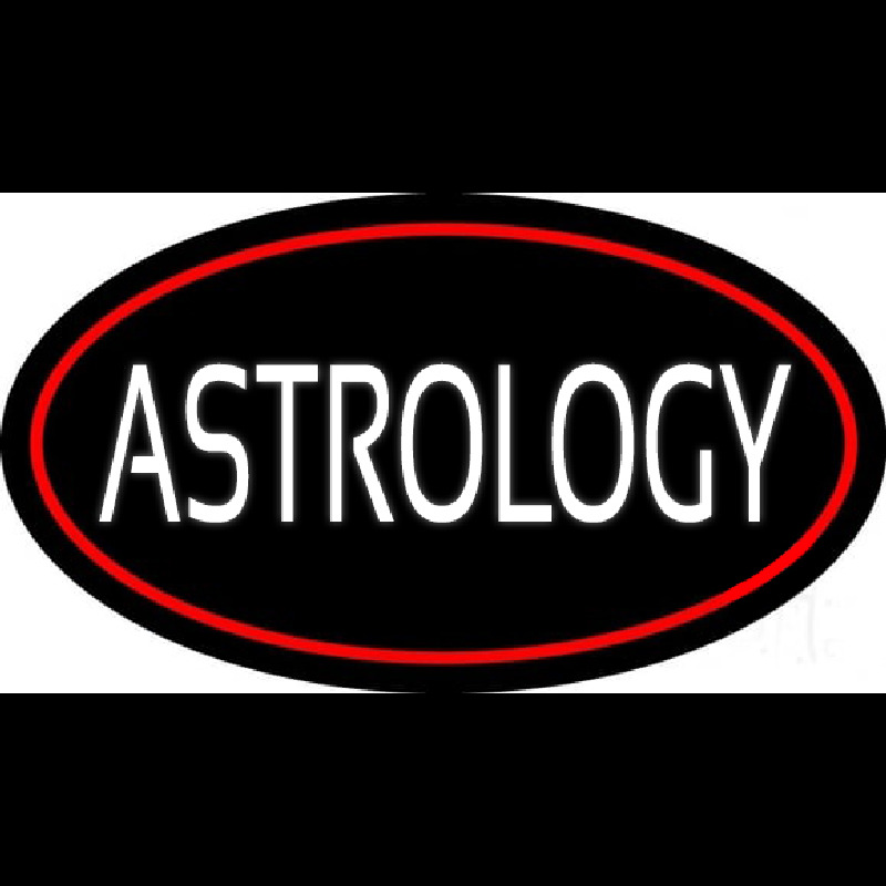 Custom White Astrology Block Red Neon Sign USA