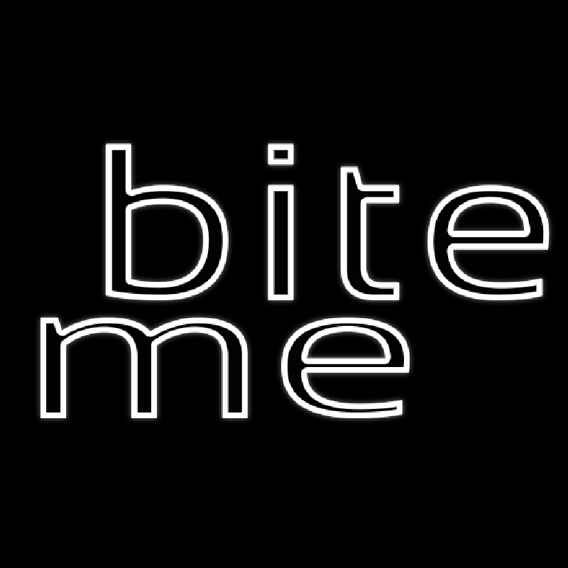 Custom White Bite Me Neon Sign USA