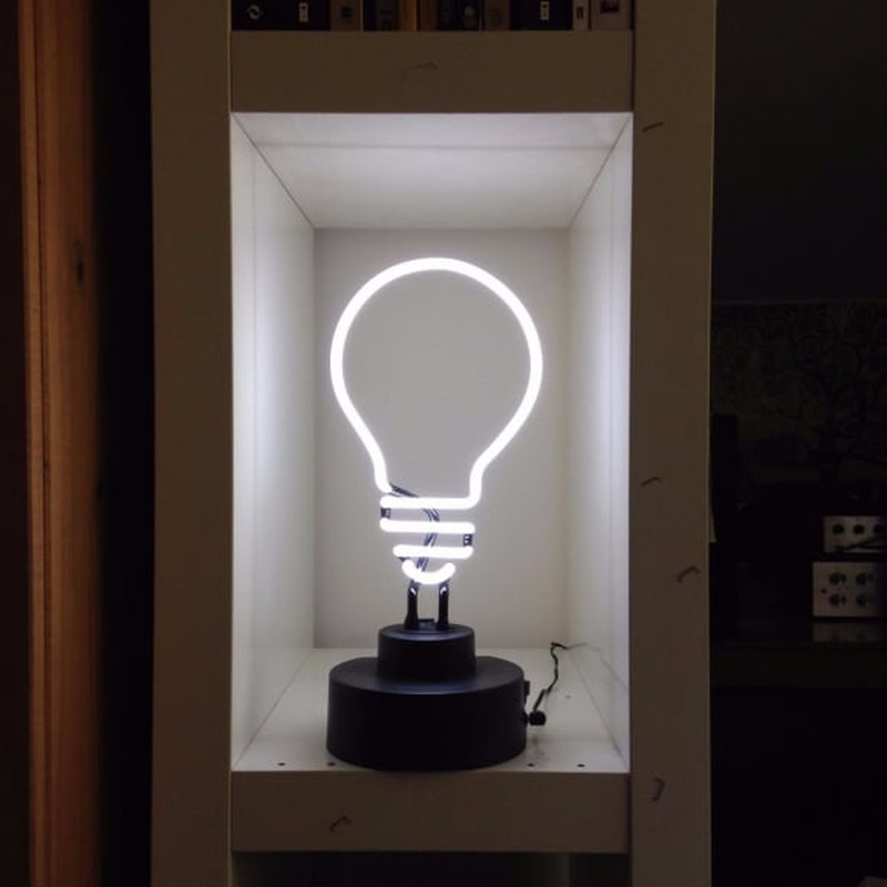 Custom White Bulb Desktop Neon Sign
