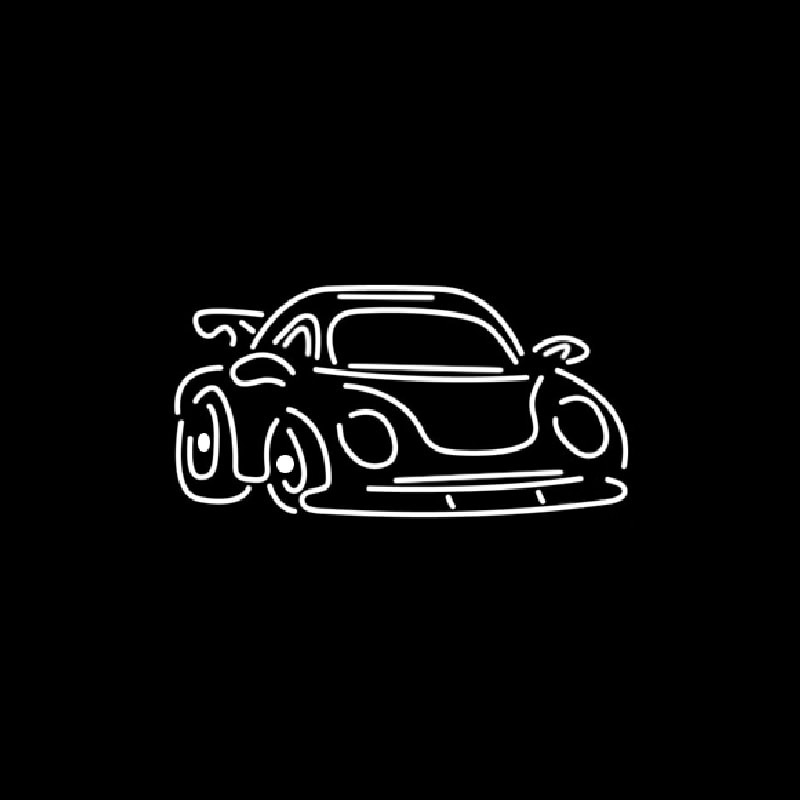 Custom White Car Logo Neon Sign USA