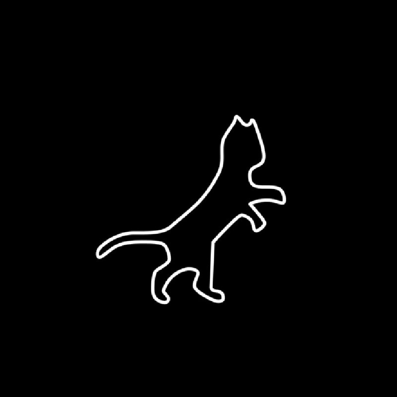 Custom White Cat Logo Neon Sign USA