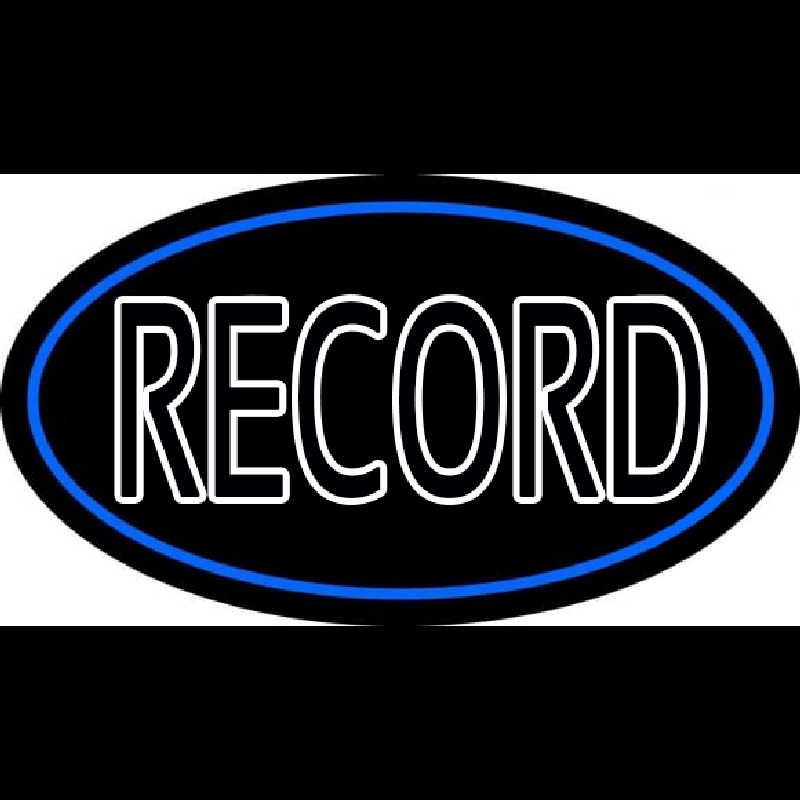 Custom White Colored Records 1 Neon Sign USA