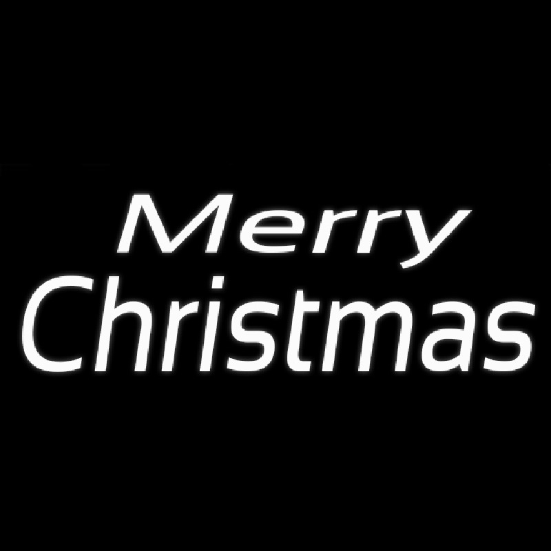 Custom White Cursive Merry Christmas Neon Sign USA
