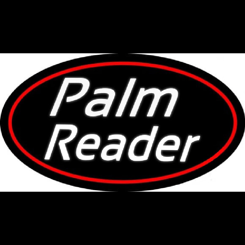 Custom White Cursive Palm Reader Neon Sign USA