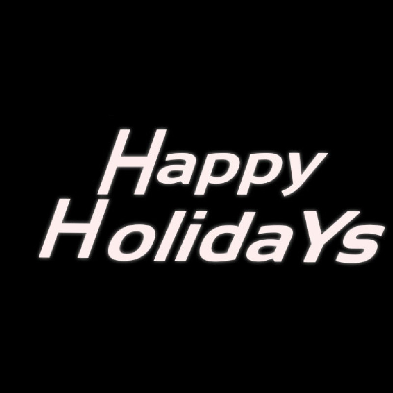 Custom White Happy Holidays Neon Sign USA – Custom Neon Signs Shop ...