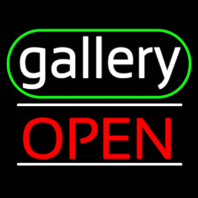 Custom White Letters Gallery With Open 3 Neon Sign USA