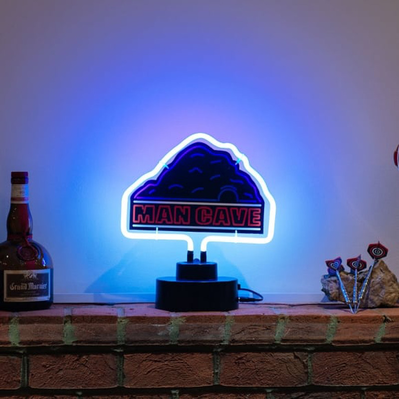 Custom White Mancave Desktop Neon Sign