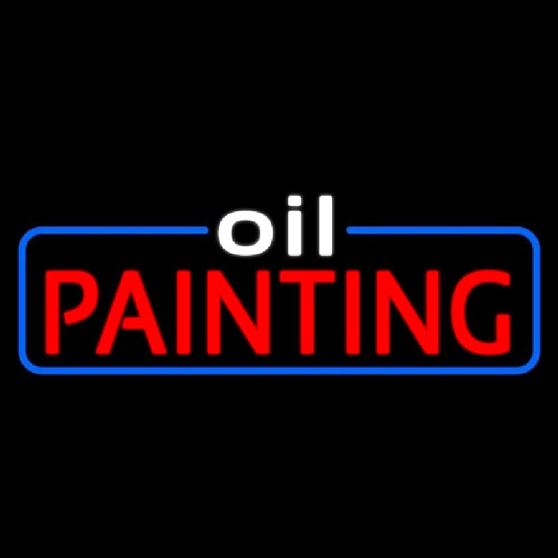 Custom White Oil Red Painting With Border 1 Neon Sign USA