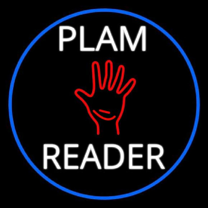 Custom White Palm Reader Neon Sign USA