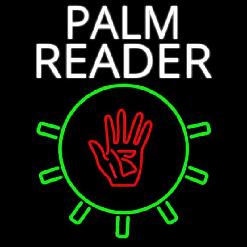 Custom White Palm Reader With Logo Neon Sign USA