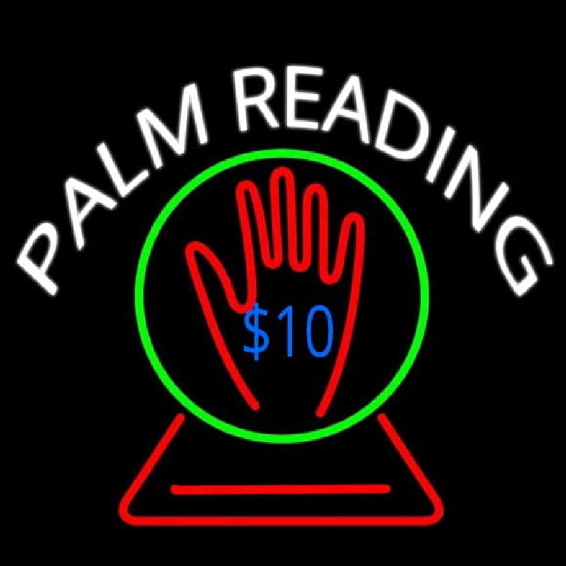 Custom White Palm Readings With Logo Neon Sign USA