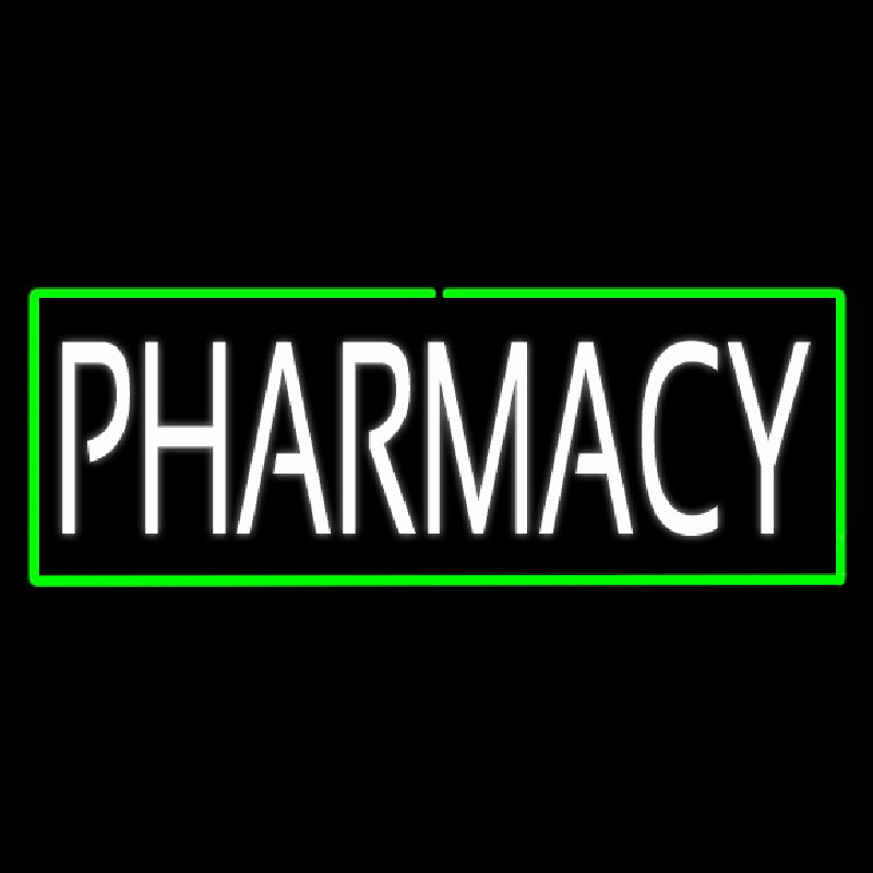 Custom White Pharmacy Green Neon Sign USA
