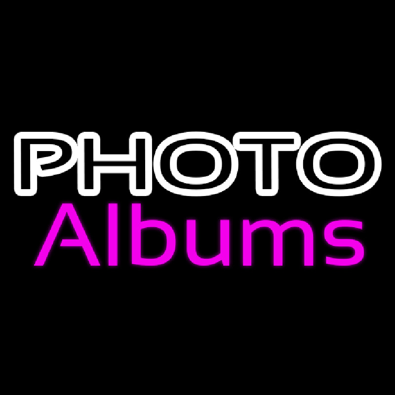 Custom White Photo Albums Neon Sign USA
