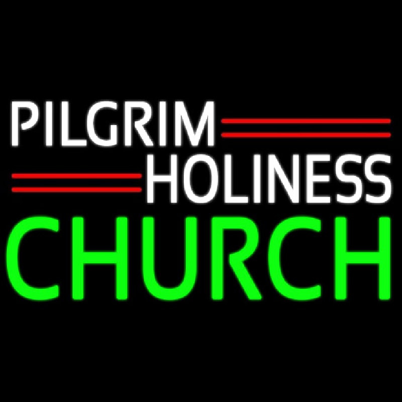 Custom White Pilgrim Holiness Green Church Neon Sign USA