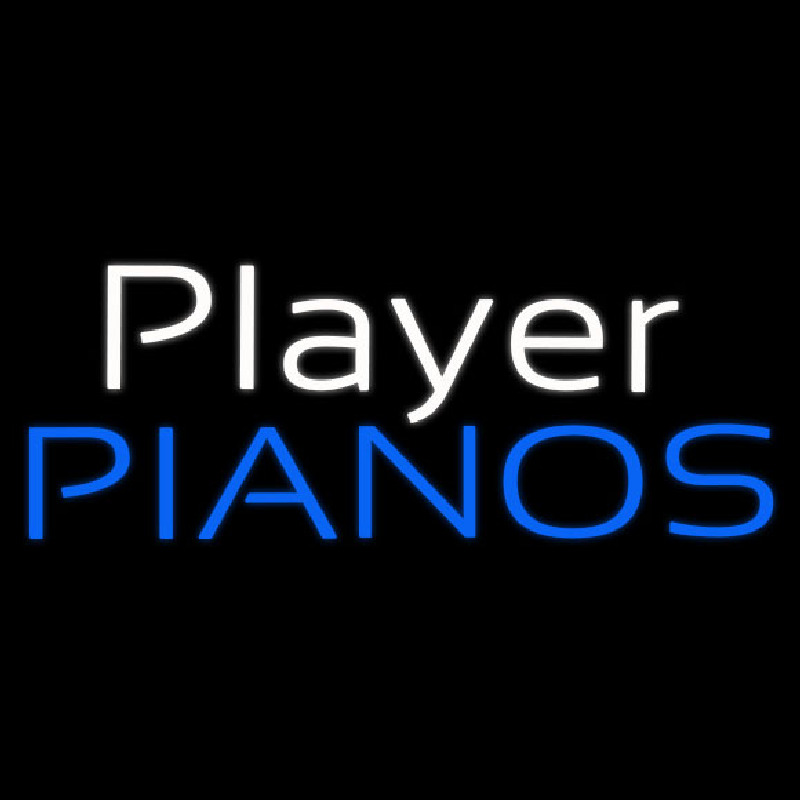 Custom White Player Blue Pianos Block Neon Sign USA