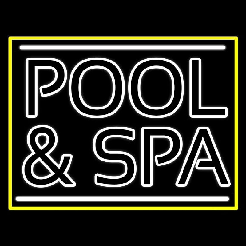 Custom White Pool And Spa Neon Sign USA