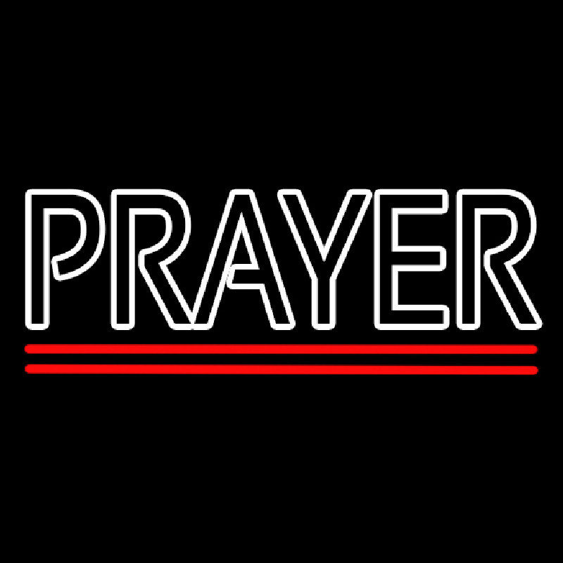 Custom White Prayer With Line Neon Sign USA