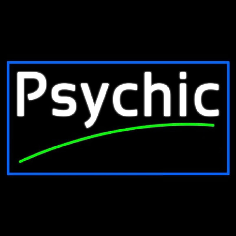 Custom White Psychic Green Line Neon Sign USA