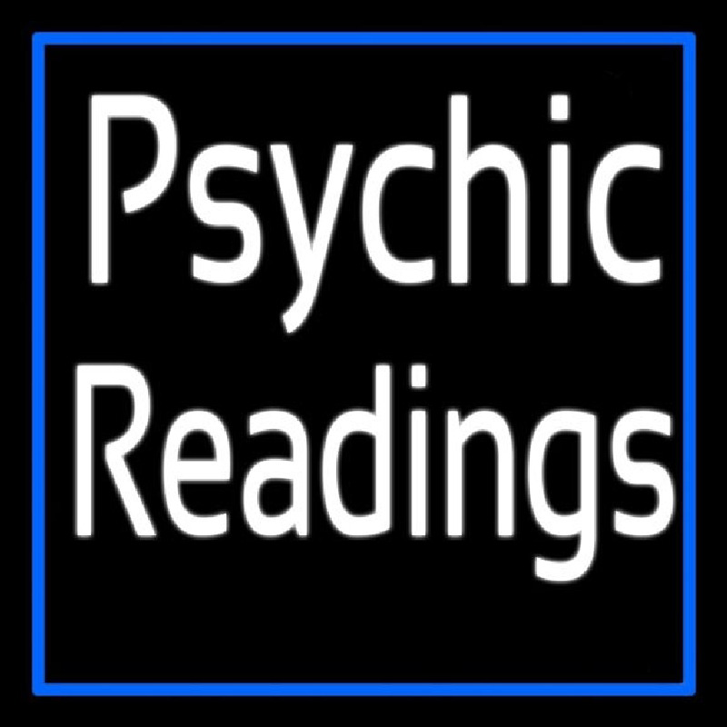 Custom White Psychic Readings With Border Neon Sign USA