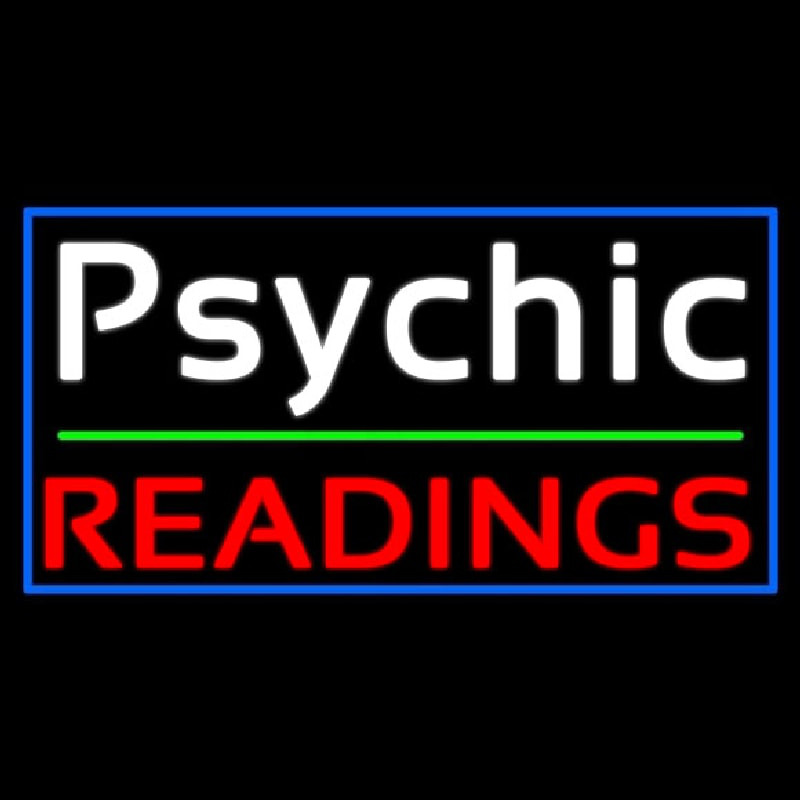 Custom White Psychic Red Readings With Border Neon Sign USA
