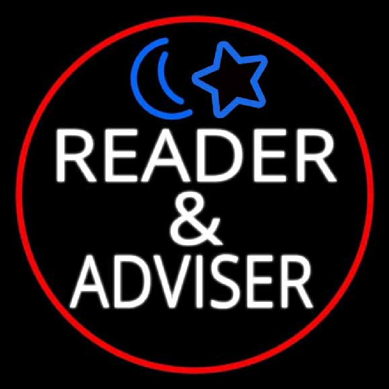 Custom White Reader And Advisor Red Border Neon Sign USA
