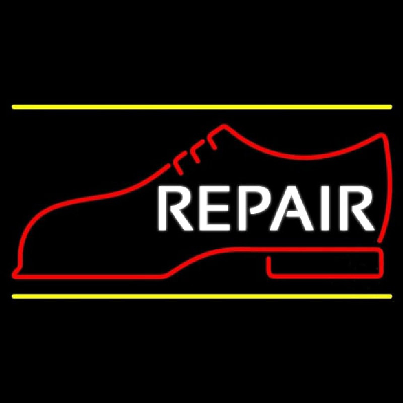 Custom White Repair Shoe Logo Neon Sign USA
