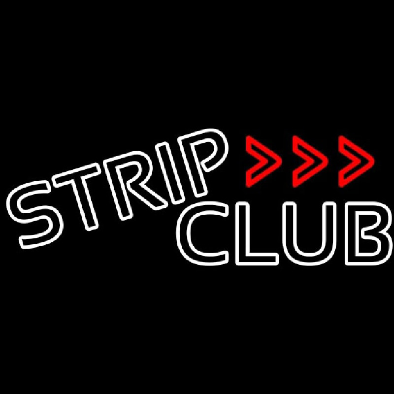 Custom White Strip Club Neon Sign USA