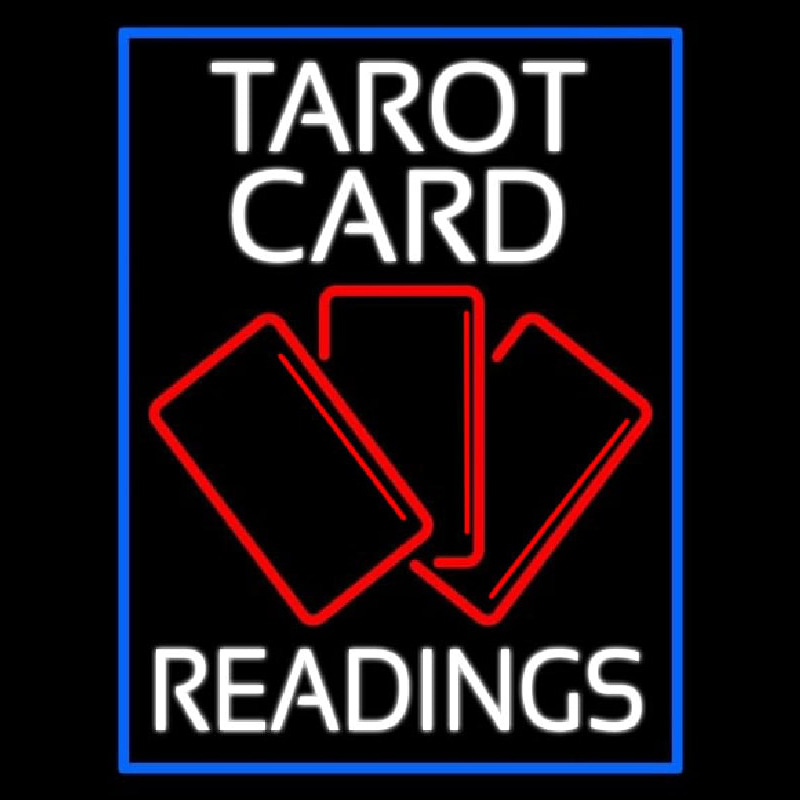 Custom White Tarot Cards Readings Neon Sign USA