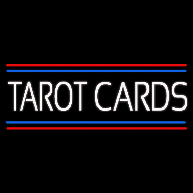 Custom White Tarot Cards With Line Neon Sign USA
