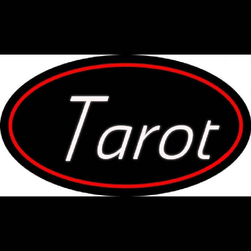 Custom White Tarot Red Border Neon Sign USA