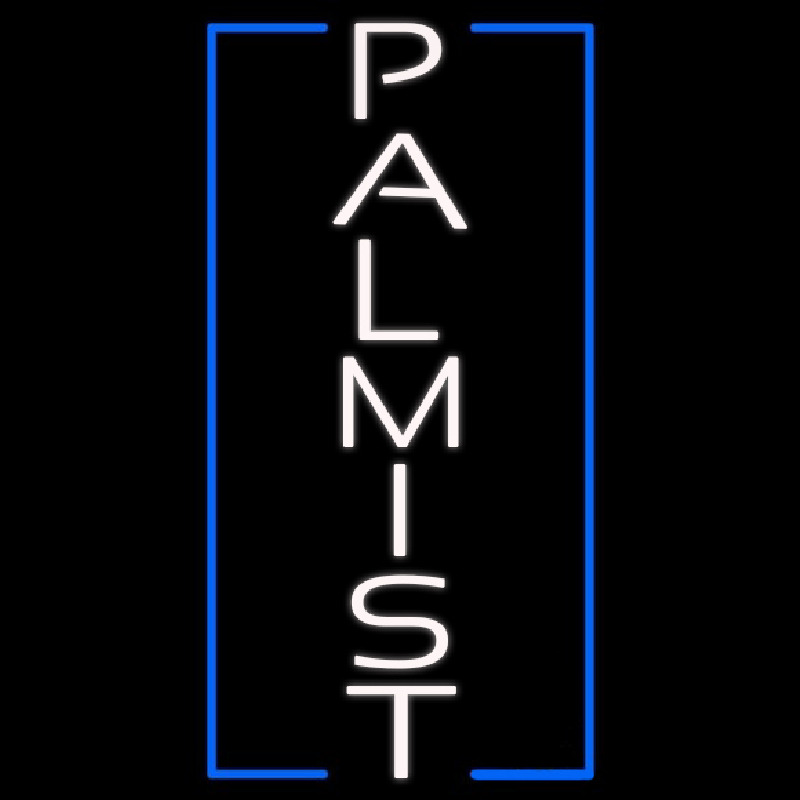 Custom White Vertical Palmist Neon Sign USA