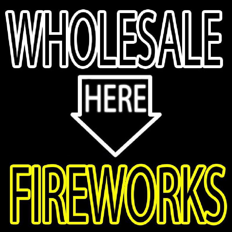 Custom Wholesale Fireworks Here Neon Sign USA