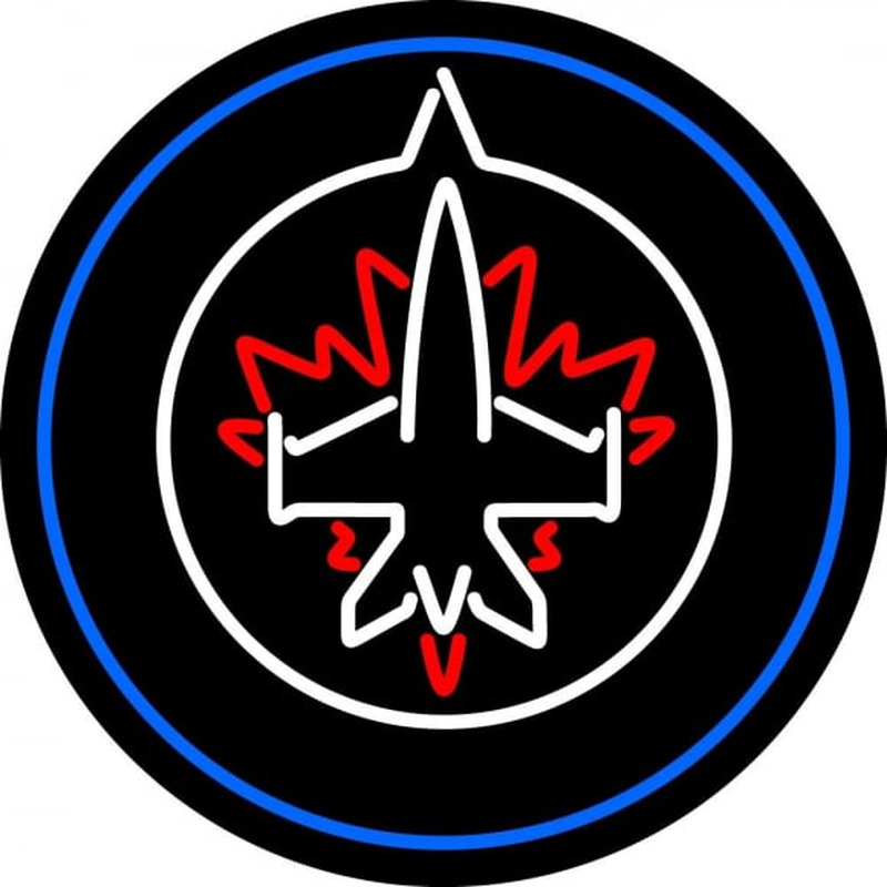 Custom Winnipeg Jets Primary 2011 12 Pres Logo NHL Neon Sign Neon Sign USA