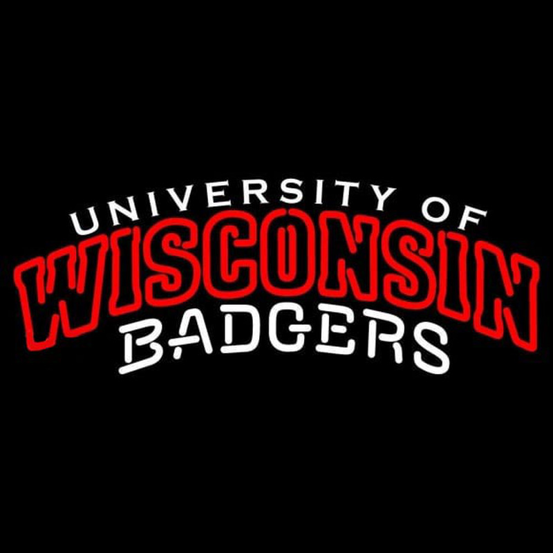 Custom Wisconsin Badgers Wordmark 2002 Pres Logo Ncaa Neon Sign Neon Sign USA