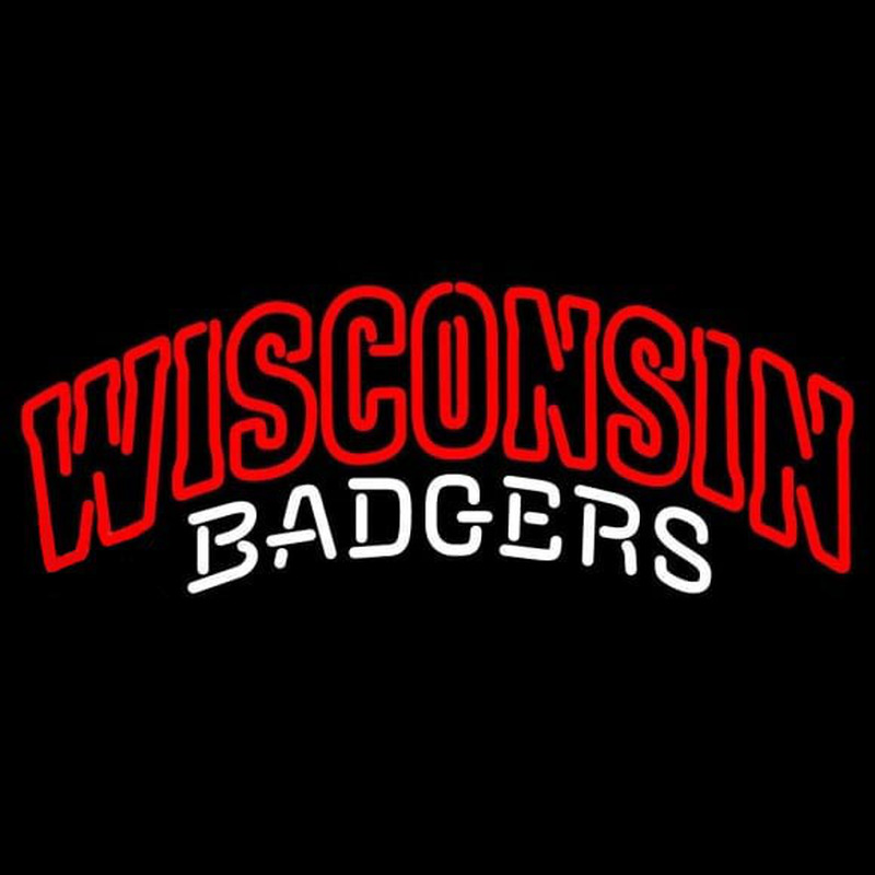 Custom Wisconsin Badgers Wordmark 2002 Pres Logo Ncaa Neon Sign Neon Sign USA
