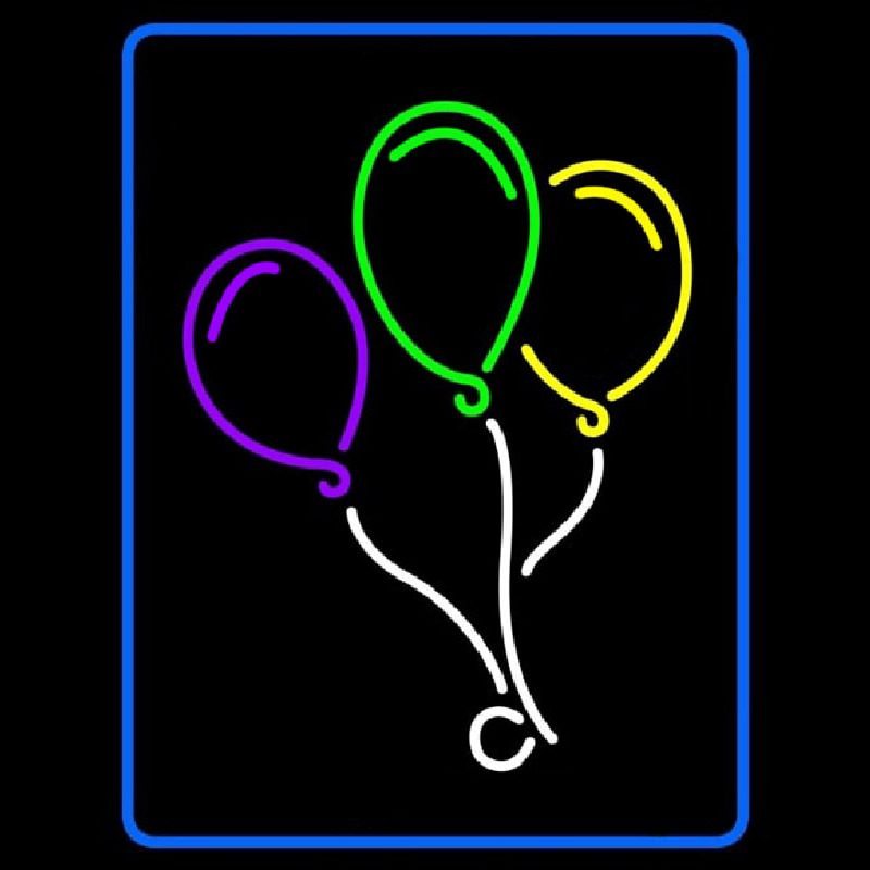 Custom With Border Balloon Logo Neon Sign USA