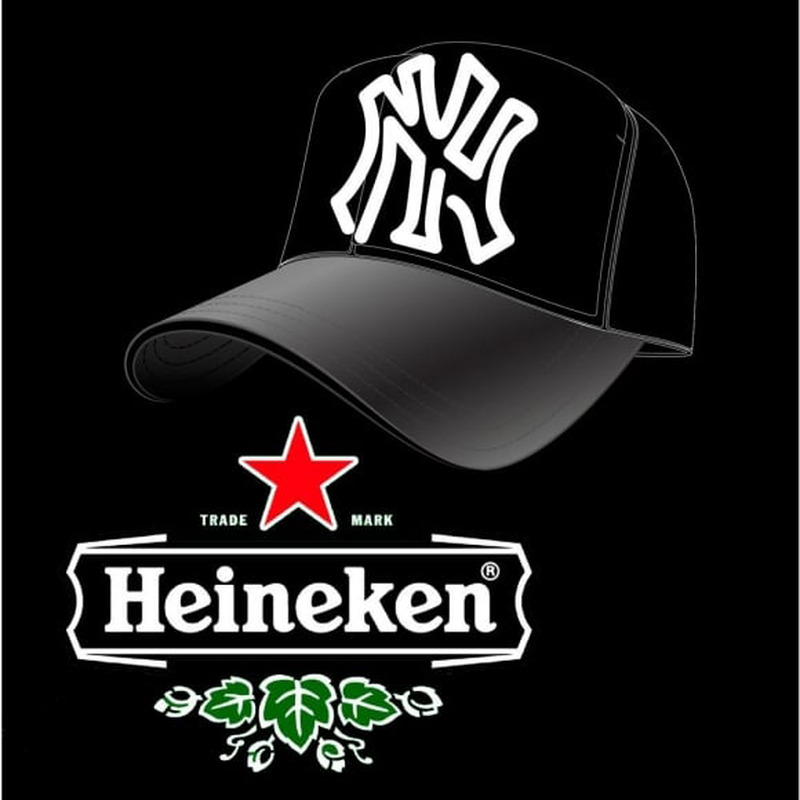 Custom Yankees Fitted Hat with Heinken Neon Sign Neon Sign USA