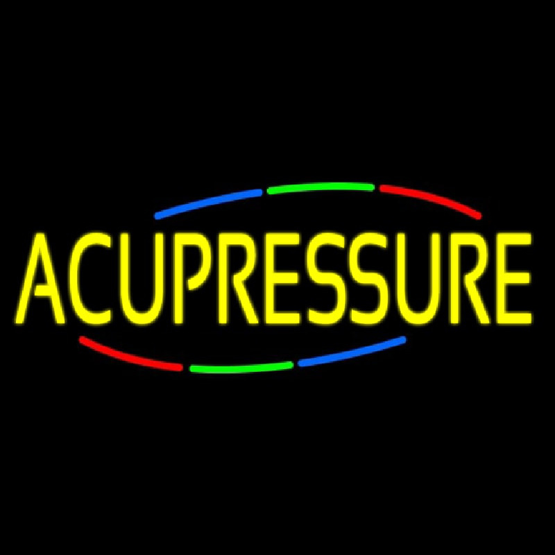 Custom Yellow Acupressure Neon Sign USA