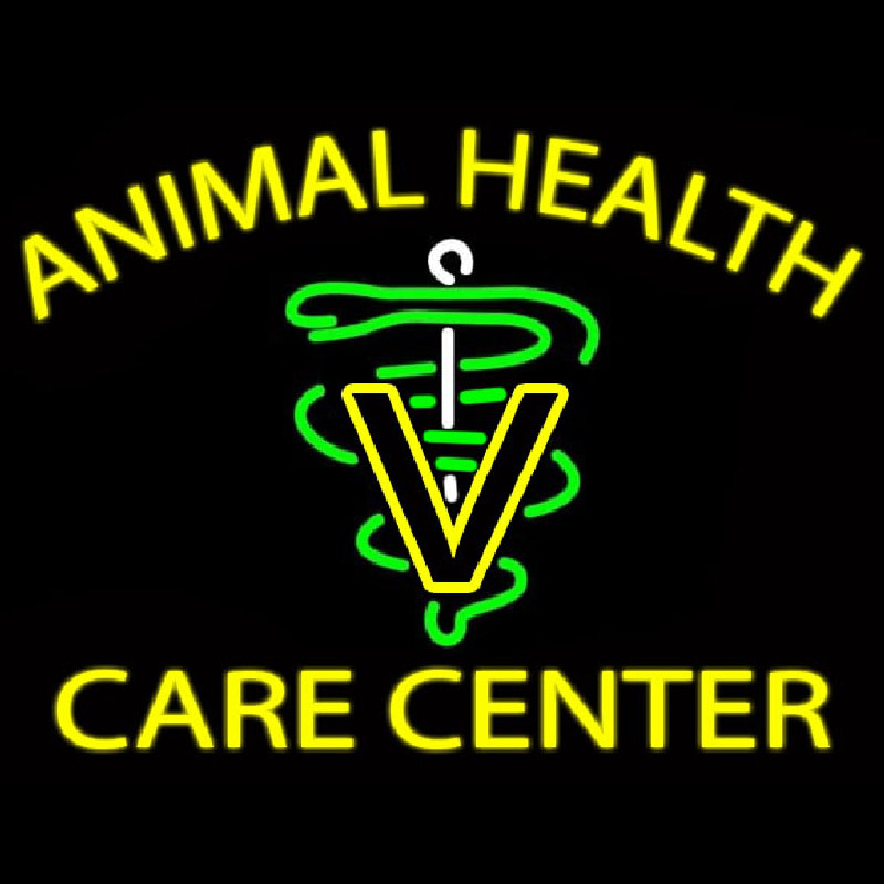 Custom Yellow Animal Health Care Center Neon Sign USA