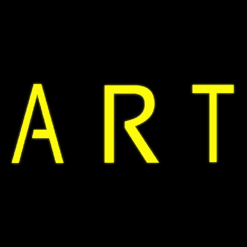 Custom Yellow Art Block Neon Sign USA