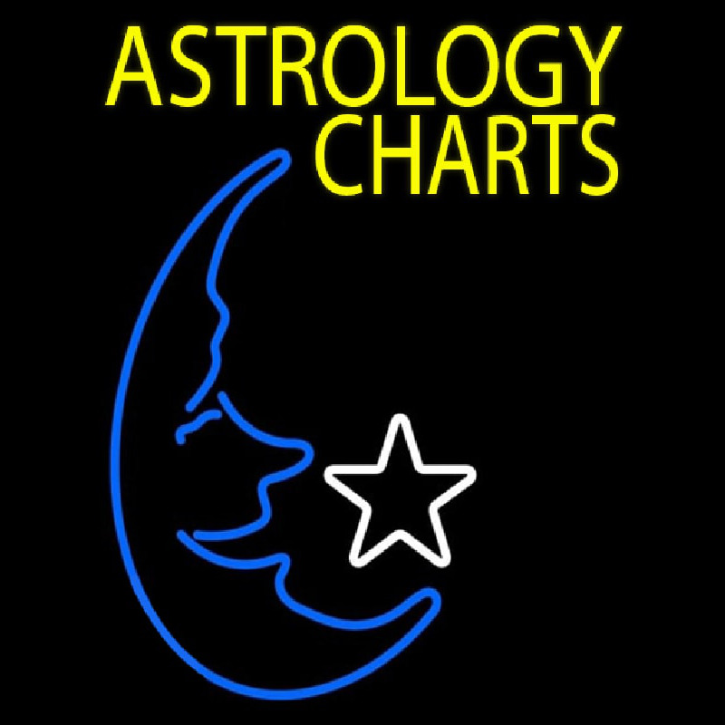 Custom Yellow Astrology Charts Neon Sign USA