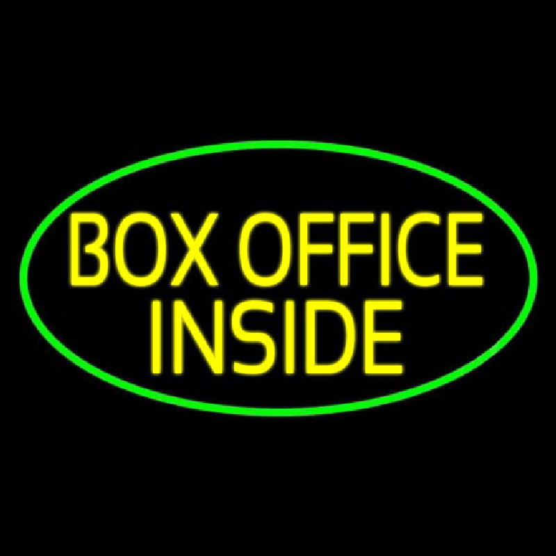 Custom Yellow Box Office Inside Neon Sign USA